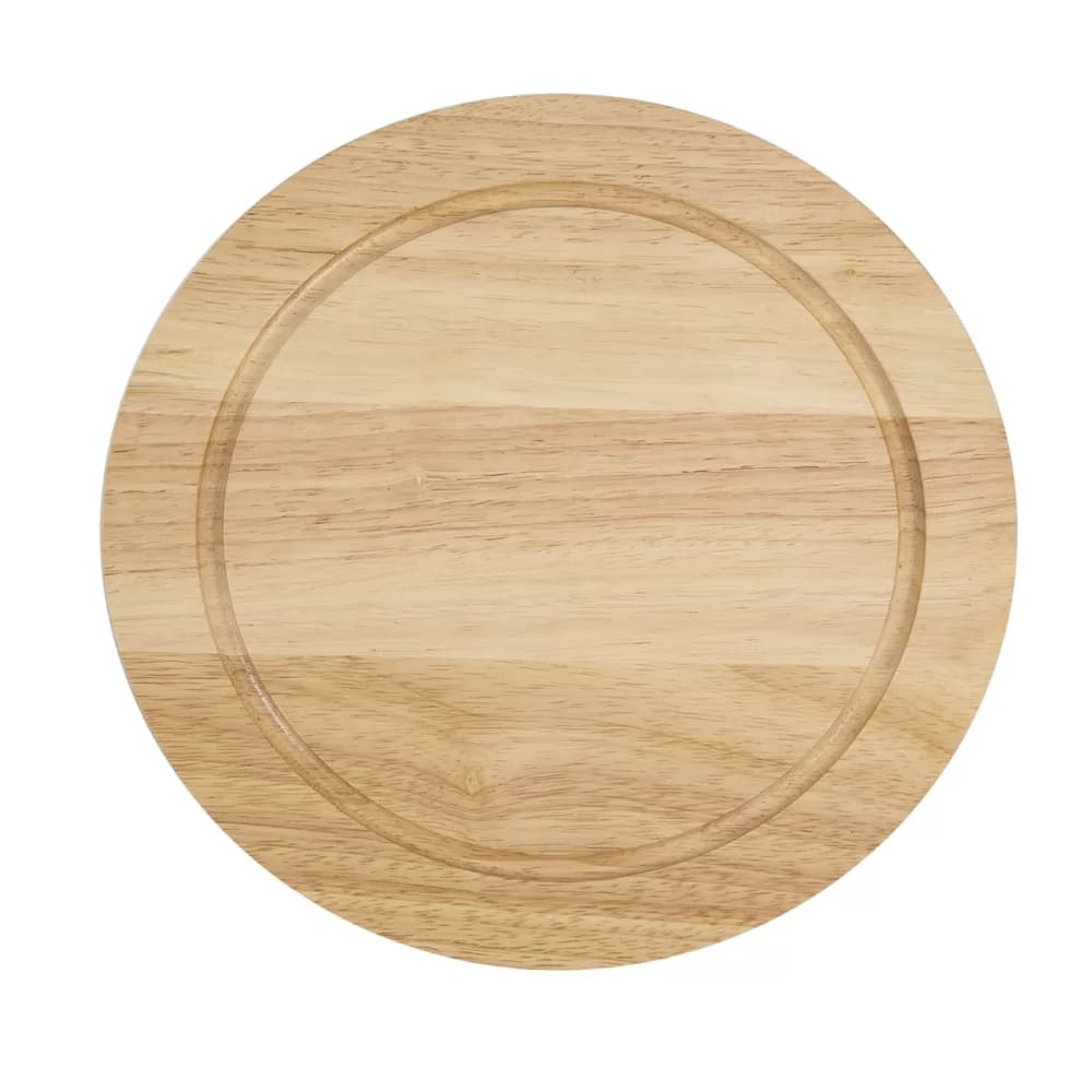 Kit de queijo em bambu com tampa giratória fechada em vista superior com acabamento em madeira clara